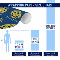 I Hate You Smile Face Meme Wrapping Paper Roll Viral Sarcastic Humor