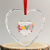 I Have Decided To Stick With Love Heart Crystal Glass Ornament MLK Black History Month - Wonder Print Shop
