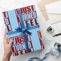 I Just Turned Heel Wrapping Paper Roll Pro Wrestling Retro Distressed - Wonder Print Shop