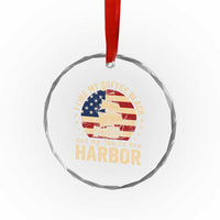 I Like My Coffee Black And My Tea In The Harbor Crystal Glass Ornament Funny US History