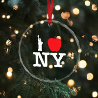 I Love NY Crystal Glass Ornament New York Lover Travel Gift - Wonder Print Shop