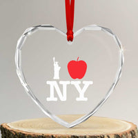 I Love NY Heart Crystal Glass Ornament New York Lover Travel Gift - Wonder Print Shop