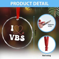 I Love VBS 2025 Crystal Glass Ornament Vacation Bible School Ladybug VBS Team TS02