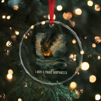 I Run a Tight Shipwreck Crystal Glass Ornament Homeschool Mama Cool Mom TS10