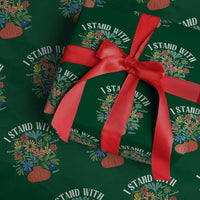 I Stand With Mexico Greenland Ukraine Canada Palestine Panama Wrapping Paper Roll Colorful Floral Solidarity Global Unity