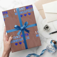 I Stand With Minneapolis Wrapping Paper Roll Blue Heart Solidarity Support Minnesota Strong