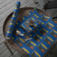 I Stand With Ukraine Wrapping Paper Roll Ukrainian American Flag - Wonder Print Shop
