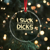 I Suck At Fantasy Football Crystal Glass Ornament Funny My Friends Are Draft Party Commish FFL TS10