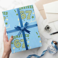 I Survived 67 Days of School Wrapping Paper Roll Funny Six Seven Meme Students Teacher Celebration - Wonder Print Shop
