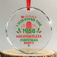 I Survived The 1988 Nakatomi Plaza Xmas Party Crystal Glass Ornament Vintage Mistletoe TS11