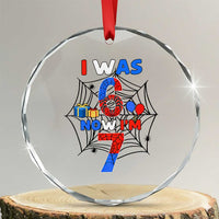 I Was 6 Now I Am 7 Crystal Glass Ornament Spider Themed Birthday Boy - Wonder Print Shop