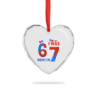 I Was 6 Now I Am 7 Heart Crystal Glass Ornament Funny Spider Birthday Boy - Wonder Print Shop