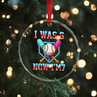 I Was 6 Now I'm 7 Crystal Glass Ornament Baseball Ice Cream Drip Number 67 Player 67th Birthday