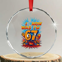 I Was 6 Now I'm 7 Italian Brainrot Meme Gift for Boy Kid Crystal Glass Ornament