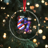 I Was Six Now I Am Seven Crystal Glass Ornament Patriotic 7th Birthday Gift