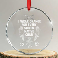 I Wear Orange For Every Stolen American Native Child Crystal Glass Ornament - Wonder Print Shop