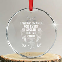 I Wear Orange For Every Stolen American Native Child Crystal Glass Ornament TS10