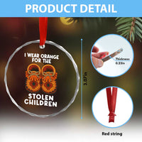 I Wear Orange For Every Stolen American Native Child Crystal Glass Ornament Orange Day - Wonder Print Shop