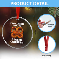 I Wear Orange For Every Stolen American Native Child Crystal Glass Ornament Orange Day TS10