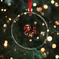 I Wear Orange For The 215 Stolen Children Crystal Glass Ornament Indigenous Girl Orange Shirt Day TS02