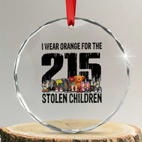 I Wear Orange For The 215 Stolen Children Crystal Glass Ornament Native Child Tribute 215 Memorial Awareness TS02