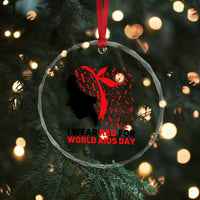 I Wear Red For World AIDS Day Crystal Glass Ornament HIV Awareness Dragonfly Support Gift TS12