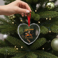 I Will Succeed Because I Am Insane Funny Cowgirl Riding Tiger Heart Crystal Glass Ornament