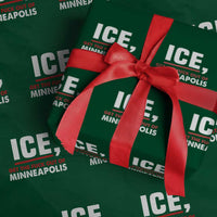 Ice Get The F Out of Minneapolis Wrapping Paper Roll Red and White Statement Justice and Resistance Protest - Wonder Print Shop