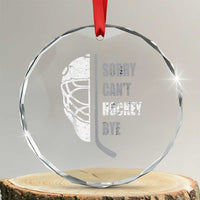 Ice Hockey Player Crystal Glass Ornament Retro Sorry Cant Hockey Bye TS10