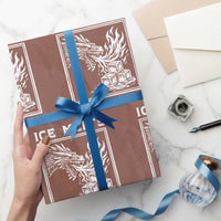 Ice Melts Under Resistance Wrapping Paper Roll Against Ice Protest Dragon Graphic with Fire