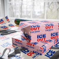 Ice Out For Good Protest Wrapping Paper Roll Justice Against Ice Political Resistance
