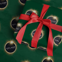 Iceland Total Solar Eclipse 2026 Wrapping Paper Roll Path of Totality Astronomy Gift
