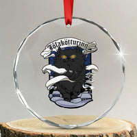Icelandic Xmas Crystal Glass Ornament Yule Cat Jolakotturinn Xmas Eve TS09