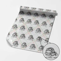 If I Fits I Sits Wrapping Paper Roll Chubby Kitty Funny Cat Lover Gift