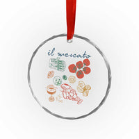 Il Mercato Italian Food Market Aesthetic Crystal Glass Ornament Summer Amalfi Coast La Dolce Vita - Wonder Print Shop