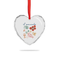 Il Mercato Italian Food Market Aesthetic Heart Crystal Glass Ornament Summer Amalfi Coast La Dolce Vita - Wonder Print Shop