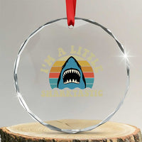 Im A Little Sharktastic Crystal Glass Ornament Vintage Shark Lover Week Gift