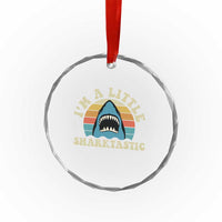 Im A Little Sharktastic Crystal Glass Ornament Vintage Shark Lover Week Gift