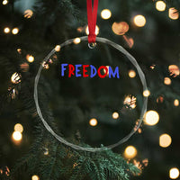 I'm Freedom Americana Matching Couple Crystal Glass Ornament Funny Patriotic Red White and Blue 4th of July