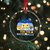 Im Just Here For The Matzo Balls Crystal Glass Ornament Funny Jewish Holiday Gift TS12