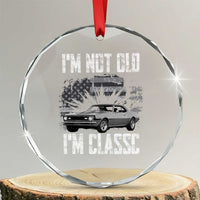 I'm Not Old I'm Classic Crystal Glass Ornament Retro American Muscle Car Classic USA
