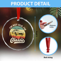 I'm Not Old I'm Classic Crystal Glass Ornament Retro Sports Car Euro Classic