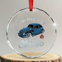 I'm Not Old I'm Classic Crystal Glass Ornament Vintage Distressed Classic Bug Travel