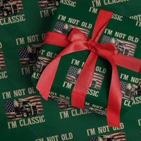 I'm Not Old I'm Classic Wrapping Paper Roll Vintage Distressed Big Rig 18 Wheeler Driver