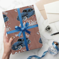 I'm Not Old I'm Classic Wrapping Paper Roll Vintage Distressed Classic Bug Travel