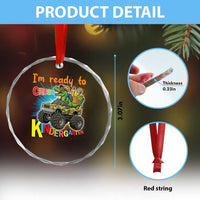 Im Ready To Crush Kindergarten Crystal Glass Ornament Dinosaur Driving Truck Gift - Wonder Print Shop