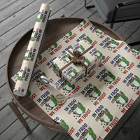 In Frog We Trust Wrapping Paper Roll Patriotic Portland Frogs Protest - Wonder Print Shop