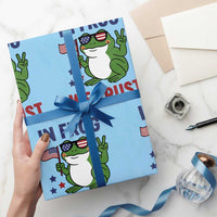 In Frog We Trust Wrapping Paper Roll Patriotic Portland Frogs Protest - Wonder Print Shop