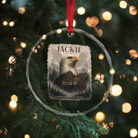 In Loving Memory of Jackie Eagle Memorial Portrait Crystal Glass Ornament 2012 2026 Legacy Of Strength Wilderness Tribute