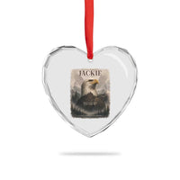 In Loving Memory of Jackie Eagle Memorial Portrait Heart Crystal Glass Ornament 2012 2026 Legacy Of Strength Wilderness Tribute